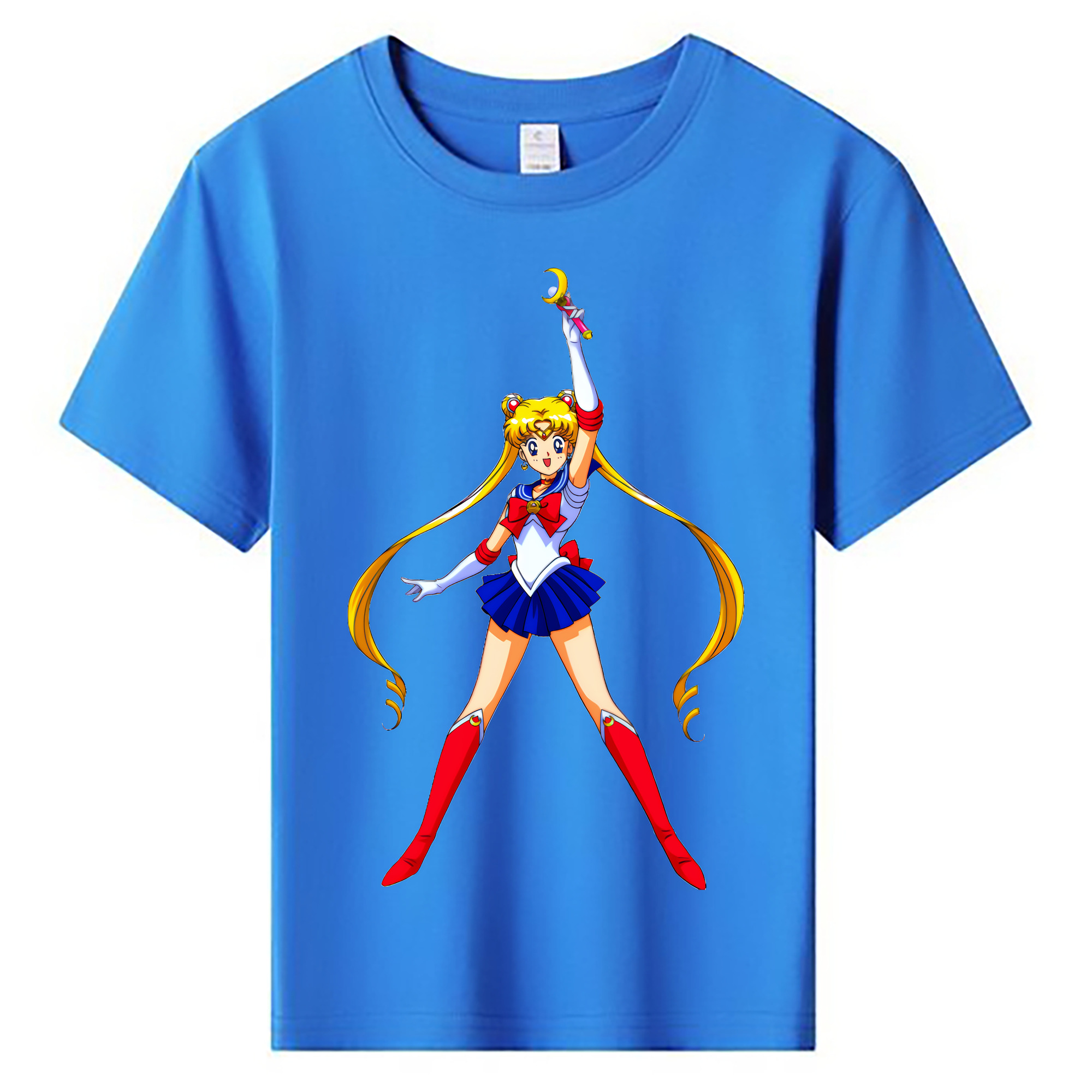（画像用） 美少女戦士セーラームーン 月野 うさぎ つきの うさぎ Sailor Moon Tsukino Usagi 綿100％キッズTシャツ（フロントプリント）